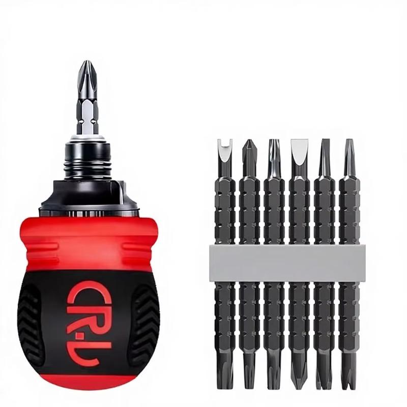 New Ratchet Screwdriver Set Dual-Purpose Short Shaped Radish Head High Hardness Labor-Saving Screwdriver DIY Repair Tools