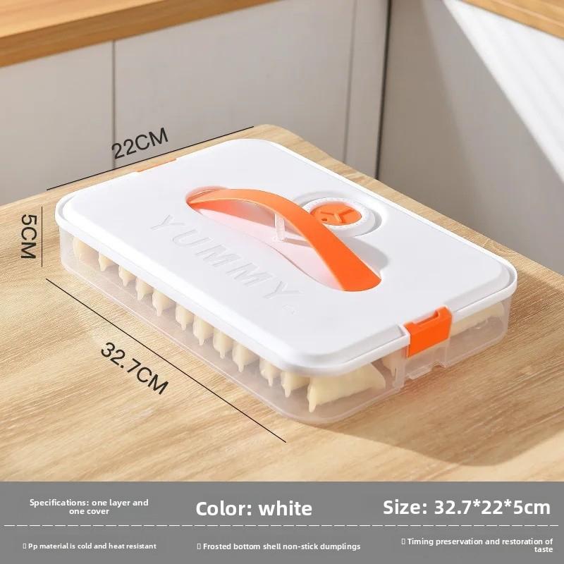 

Large Capacity Handheld Dumpling Storage Box Frozen Food Preservation With Lid Home Use Dumpling Tray Quick Freezing Egg Box