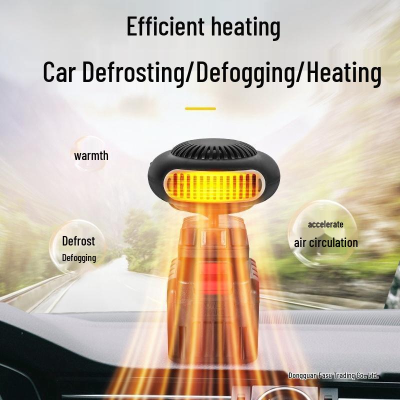 Wireless Rechargeable Fan Heater: Outdoor, Hand Warmer, Three-Wheeled Car Defogger.