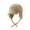 Autumn Winter Women's Pilot Hat Letter Ear Protection Hat Fashion Plush Baseball Cap  Girls