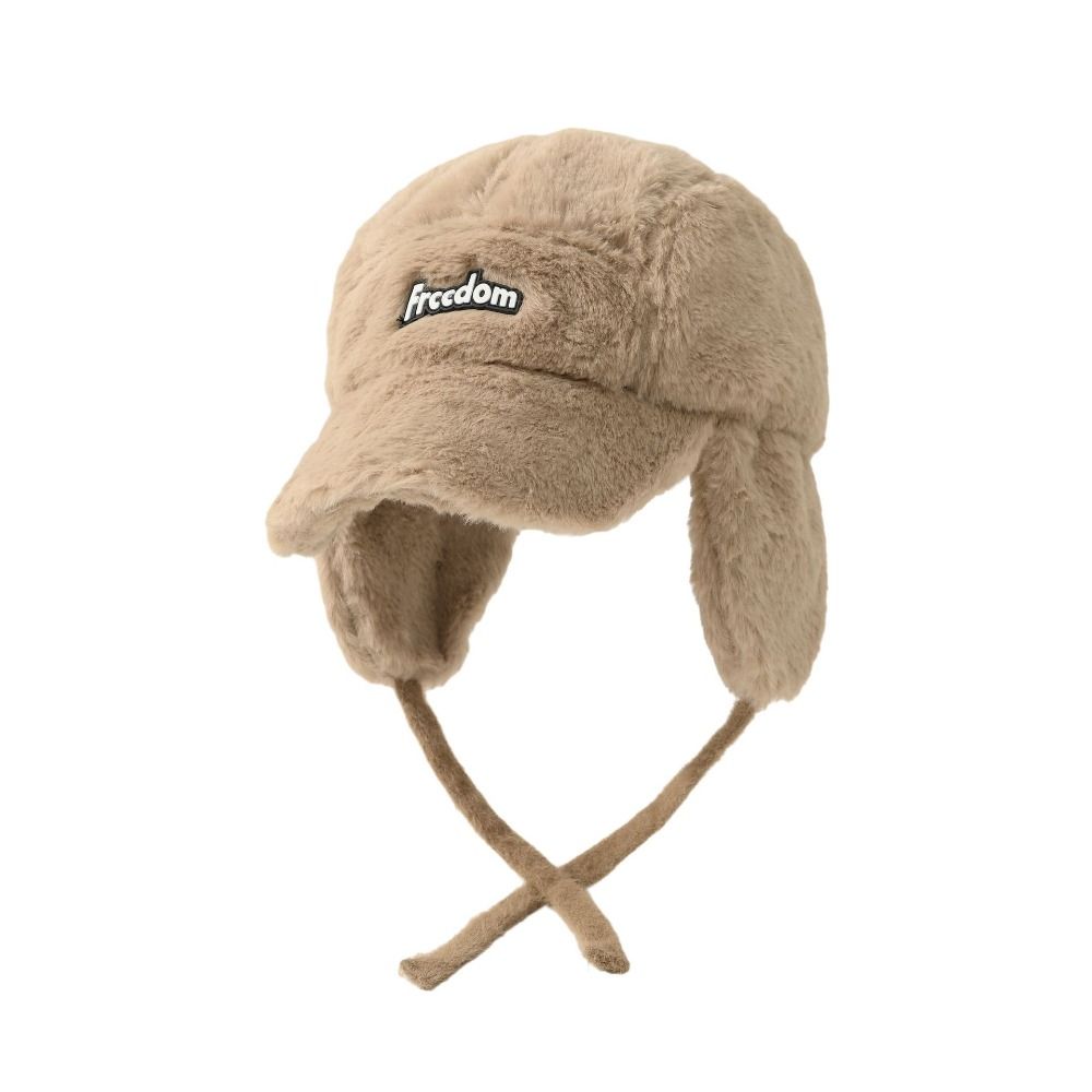 Autumn Winter Women's Pilot Hat Letter Ear Protection Hat Fashion Plush Baseball Cap Girls