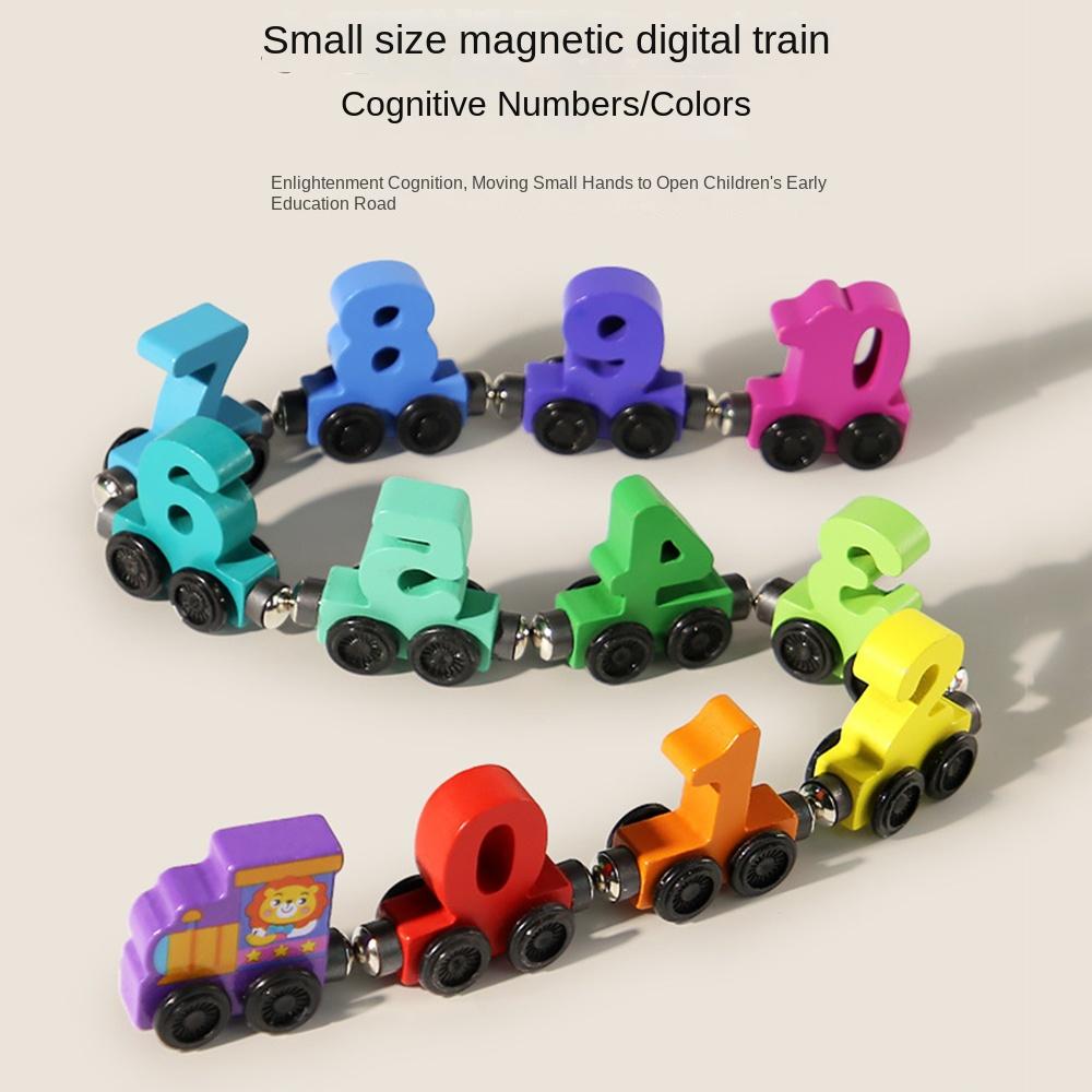 Mathematical Operation Exercises Magnetic Wooden Train Toys  Early Educational