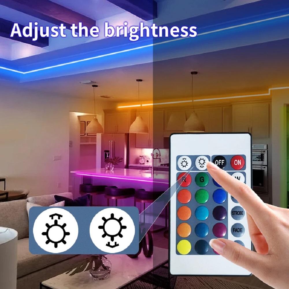 Led Lights for Room RGB 5050 Led Strip with Remote Control Color Changing RGB Tape Lights for Home Party Decoration TV Backlight