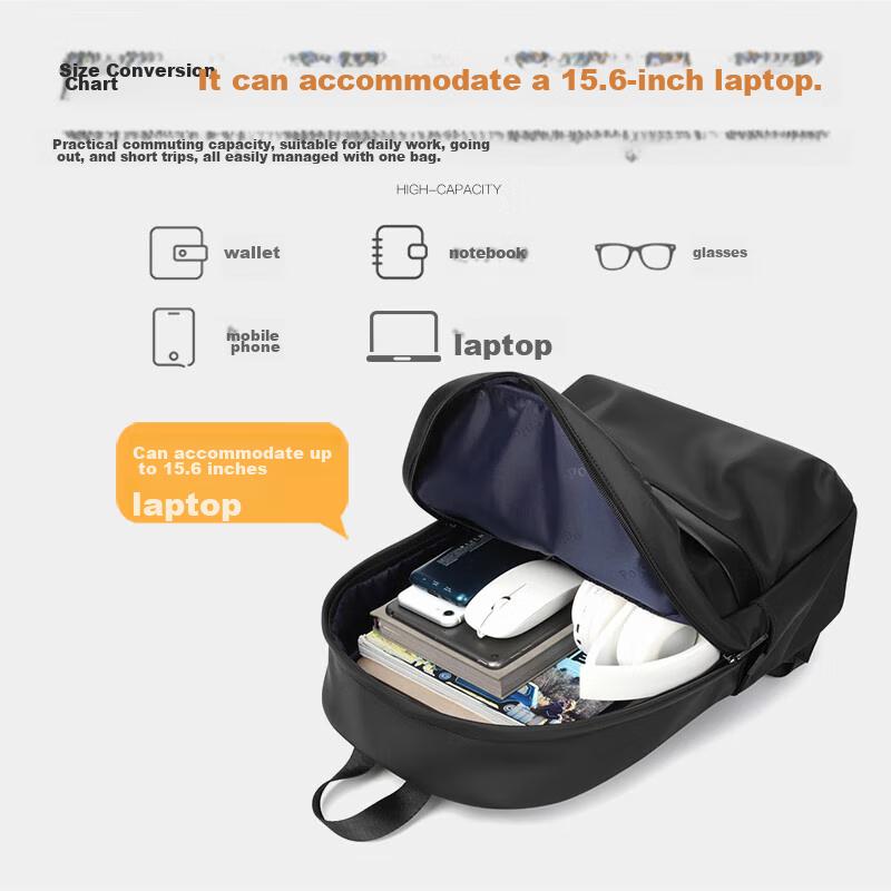 POLO Backpack for Men, Laptop Bag 14/15.6 Inch, College Student Bookbag, Business Travel Notebook Bag