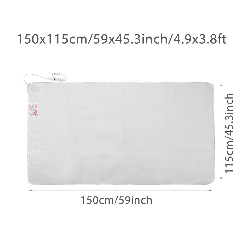 White 220V Electric Heated Blanket Fast Heating Adjustable Electric Heating Blanket Temperature Controller