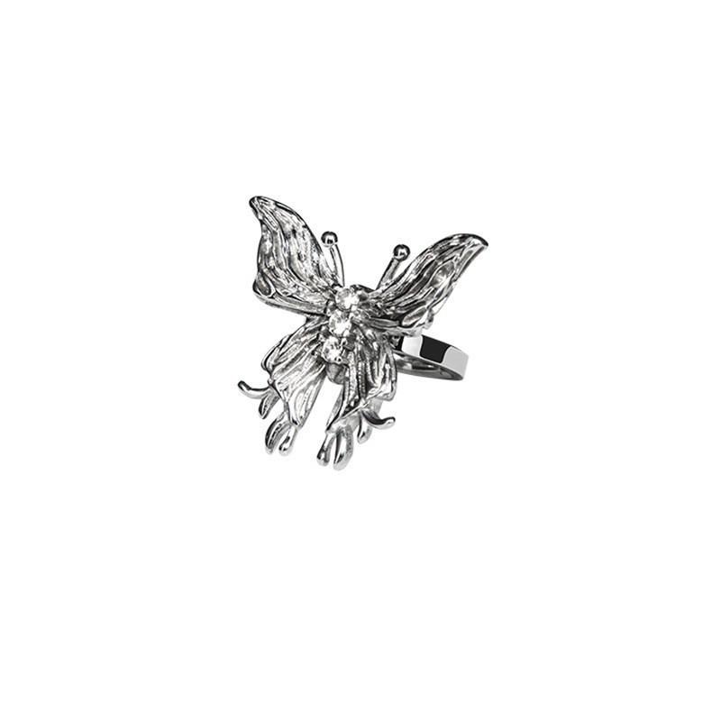 

Liquified Butterfly Ring: Women s High-End Fashion Jewelry, Trendy and Unique Niche Style Adjustable