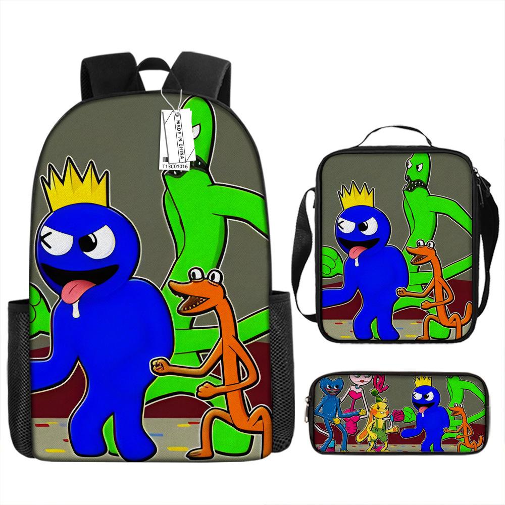 Rainbow Friends Animation Middle School Student Schoolbag Cartoon Primary School Student Backpack Burden Reduction Design