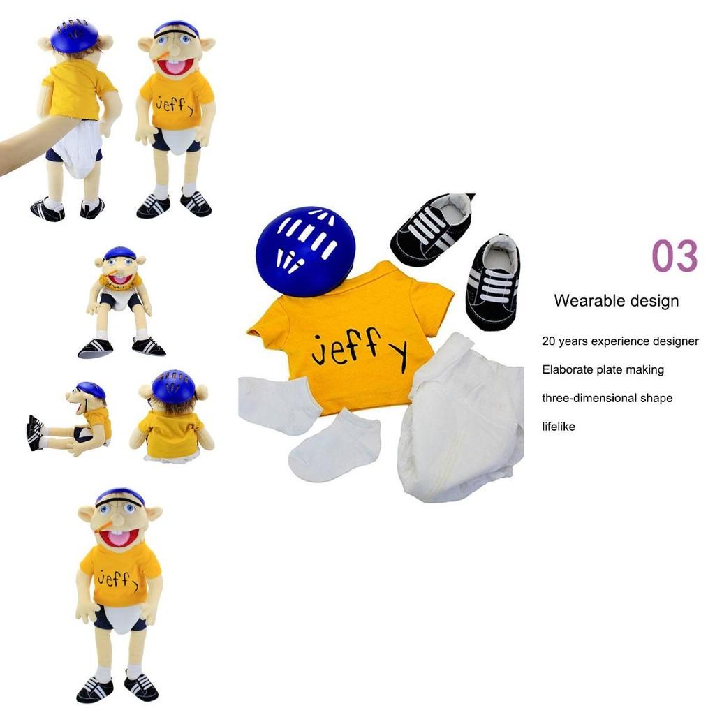 Soft And Skin-friendly Jeffy Cartoon Plush Hand Puppet Toy For Kids And Adults Perfect Christmas And Birthday Gift!