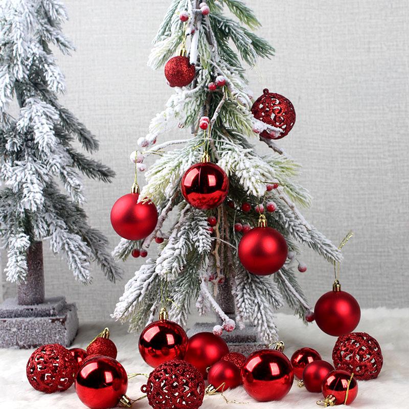 Boxed Set of 100 Christmas Ball Ornaments - 3/4/6cm Tree Decorations