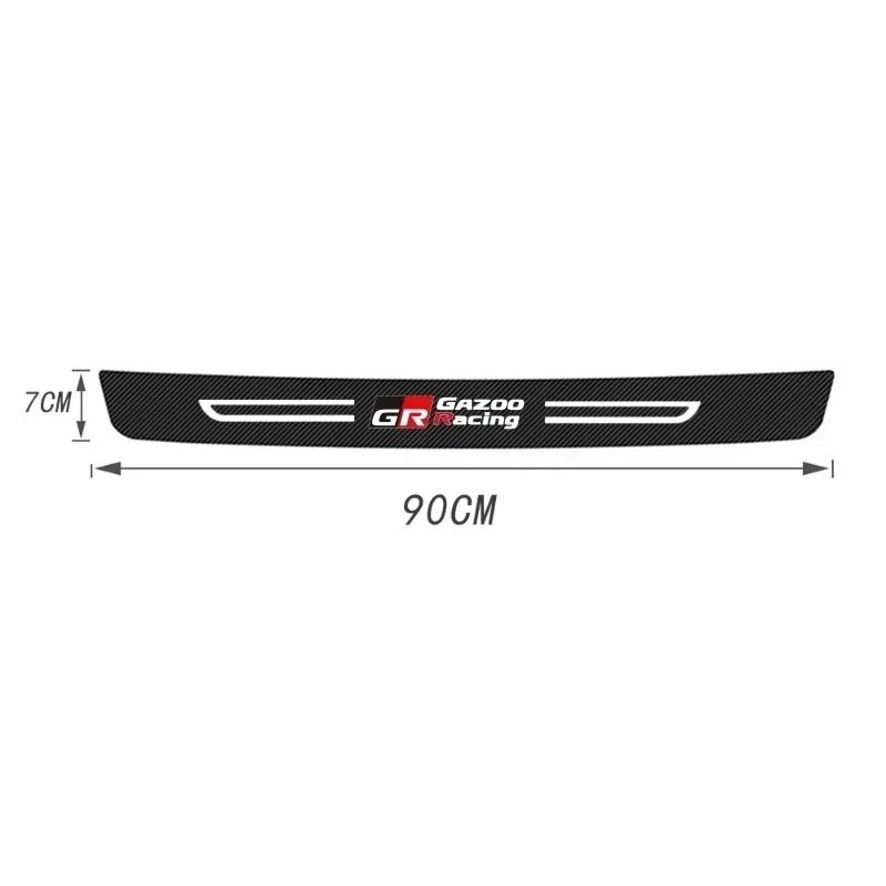 

5Pcs for Toyota GR Sport Gazoo Racing Corolla Prius Camry Yaris Hilux Car Door Sill Protector Sticker Rear Trunk Bumper Decals
