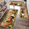 C1P Chicken Pattern Kitchen Rug Non-Slip Door Mat Pop Design Bathroom Rug Bath Mat Carpet for Home Sink Laundry Decoreeree