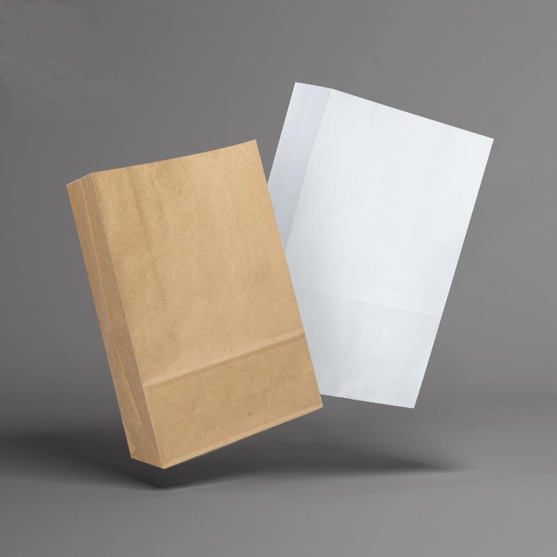 100pcs kraft paper bag gift bags packaging biscuit candy food cookie bread seen snacks baking takeaway bags