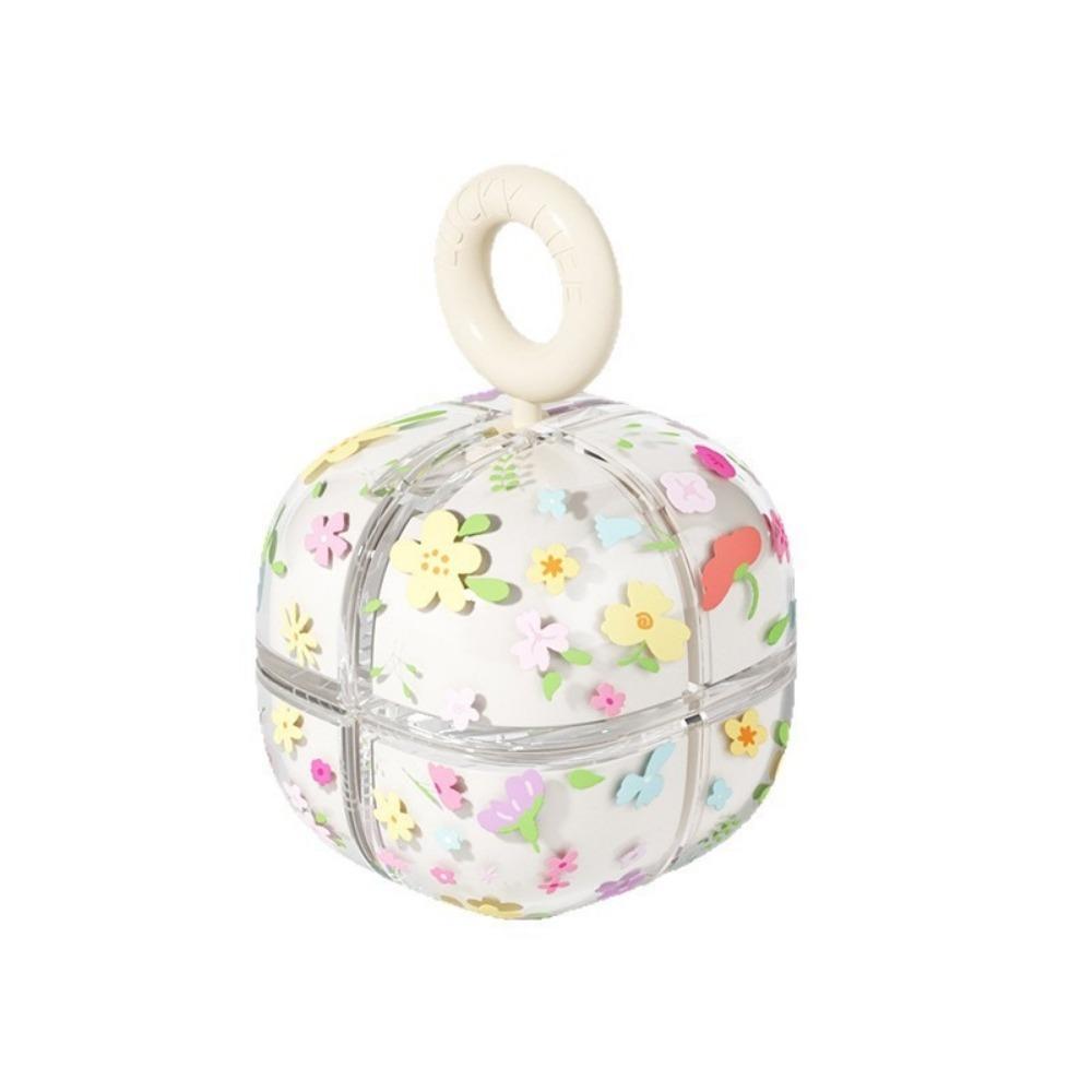 Mini Magnetic Cube Pill Box Flower Shaped Pill Storage Container Portable Pill Organizer  Office