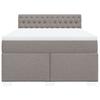 Vidaxl Letto Continentale Con Materasso, Taupe, Tessuto, 140X200 Cm