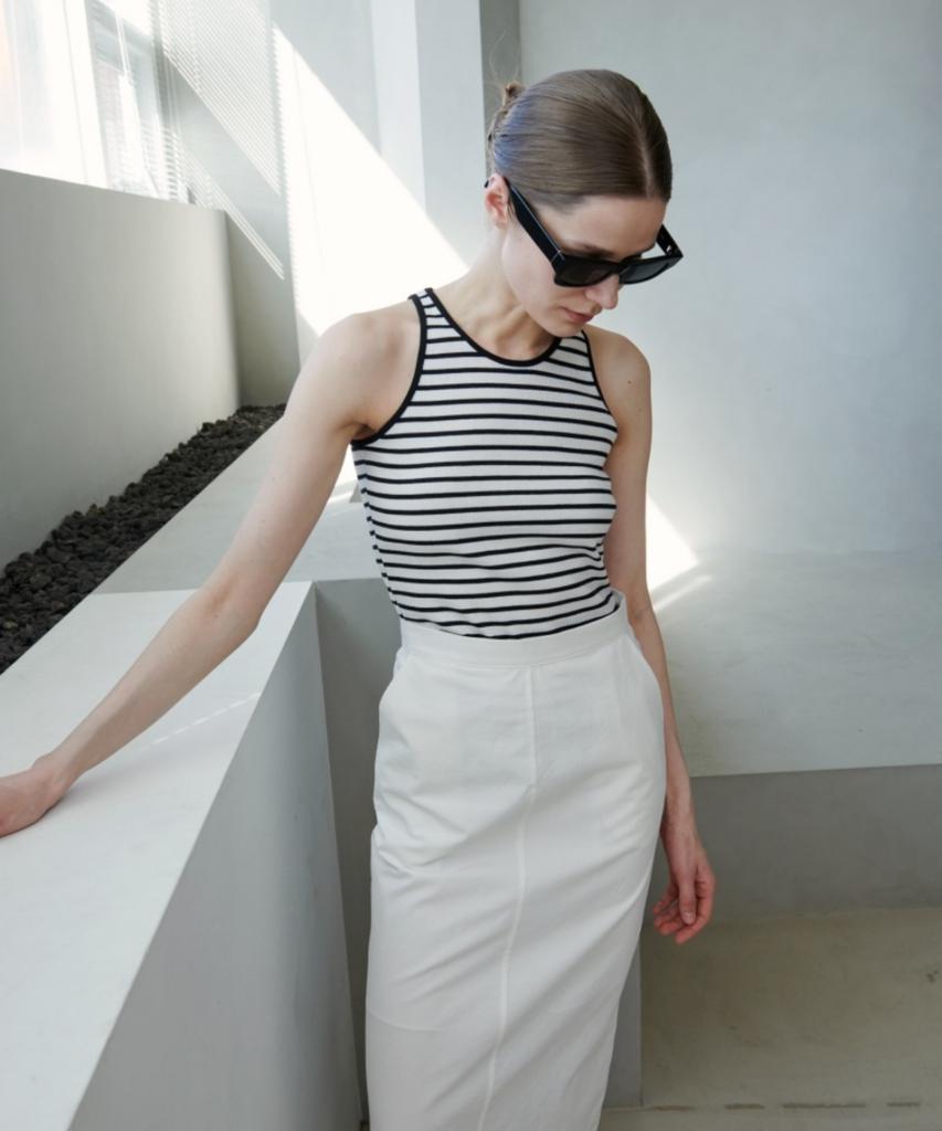 Owaiwai Sleeveless Ribbed Top_Stripe