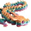 3D Printed Articulated Simulation Dragon Toy Poseable Dragon Ornament (Rainbow)
