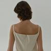 Summer new cotton and linen sling vest French casual sleeveless loose and comfortable zipper top, square neck shirt outside