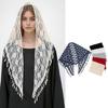 Stylish Lace Triangular Headscarf Hollowout Fringed Shawl With Flower Pattern Great For Fashion Enthusiasts Women Favor