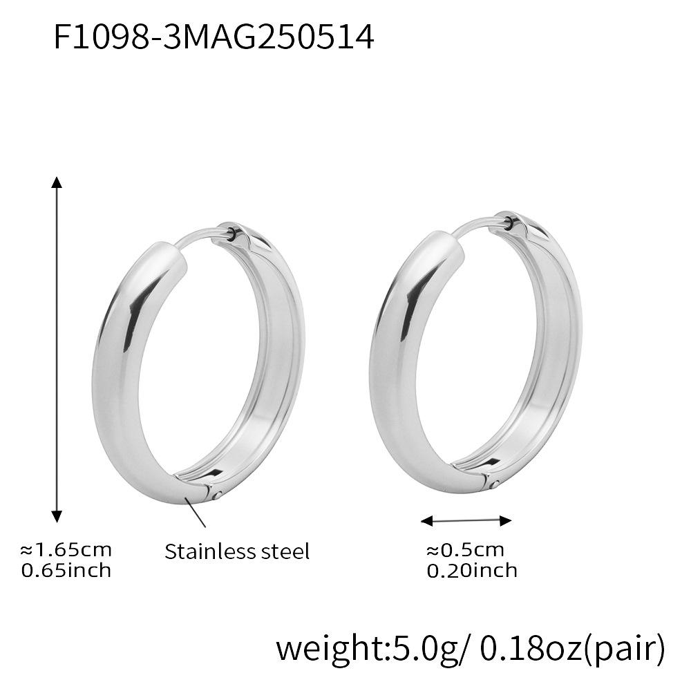 Nivora 18K Gold Plated Polished Smooth Women Hoop Earrings High Quality Stainless Steel Hypoallergenic Earring For Women Jewelry