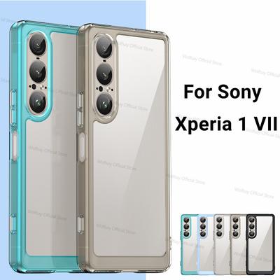 Etui do Sony Xperia 1 VII Pokrowiec do Sony Xperia 1 VII TPU Przezroczysty PC + Silikon Odporne na wstrząsy Ochronne Pokrowce na Telefon Sony Xperia 1 VII