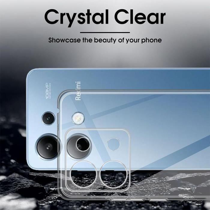 Hülle und 2 gehärtete Gläser für Xiaomi Redmi Note 13 Pro 4G (nicht für 5G) - Verstärkter Stoßschutz Silikon