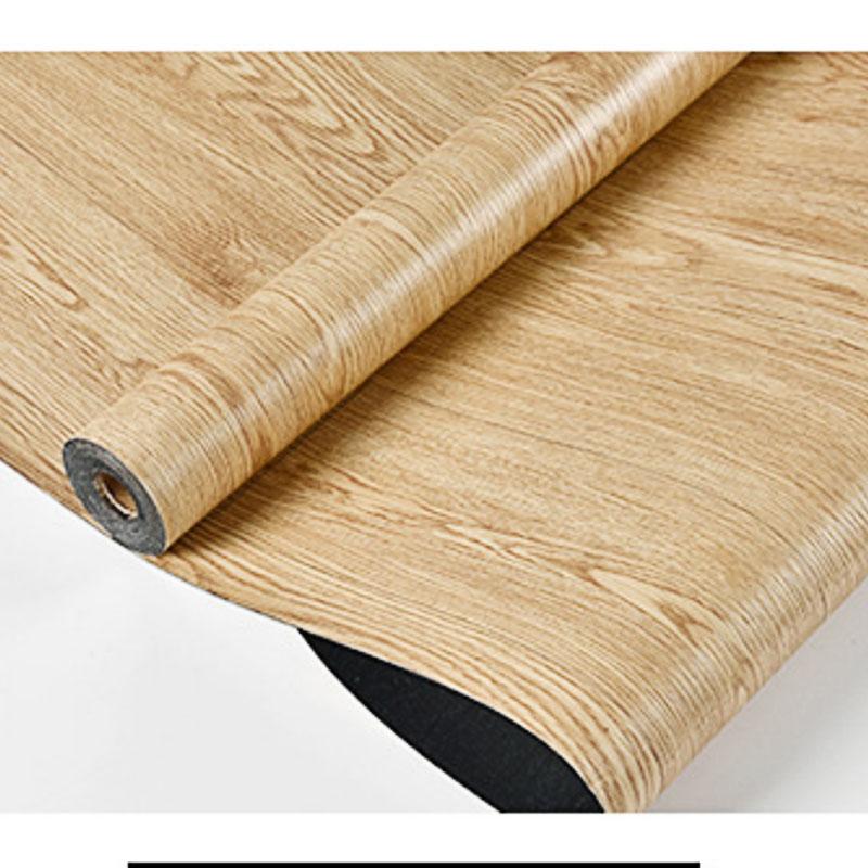 1PC 118.11x15.75inch Wood Grain Texture Self-adhesive Flooring Sticker Thick PVC Wallpaper Renovation Repair for Bedroom Cabinet