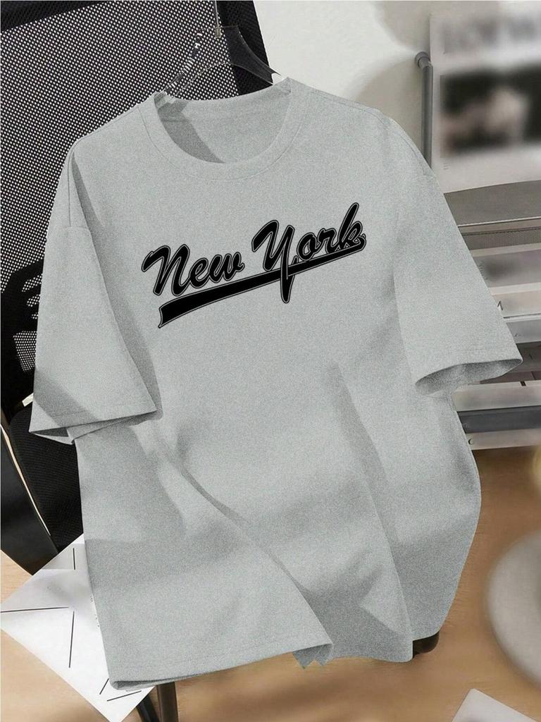 2026 New Unisexs summer design letter print soft and breathable round neck Comfortable and loose Unisexs and Womens Tshirts