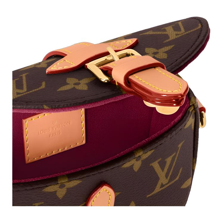 Louis Vuitton Monogram Canvas Saddle Bag With Detachable Shoulder Strap Mini Women Shoulder Bag Brown M46643
