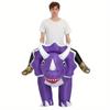 Ride Purple Triceratops Inflatable Costume, Adult