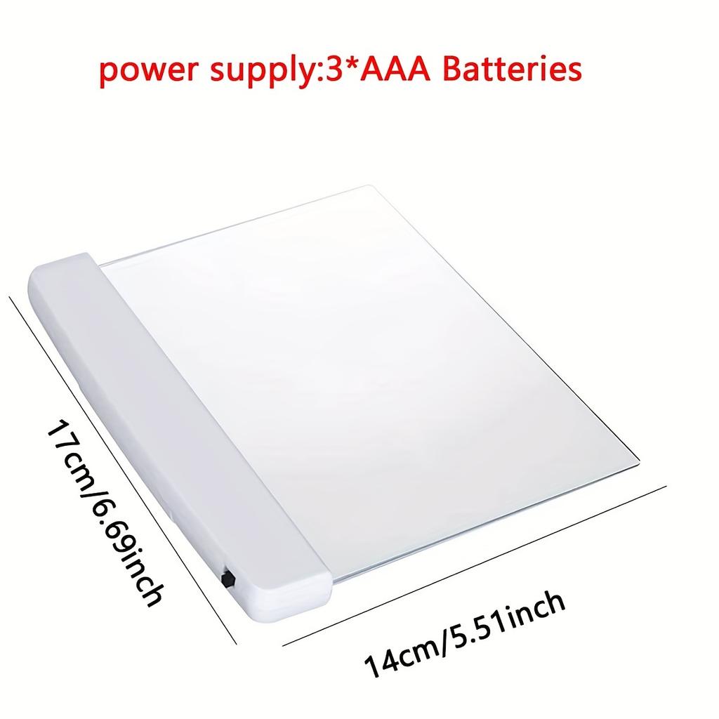 1pc LED Flat Panel Night Vision Reading Light, Eye Protection Reading Light Student Night Reading Light