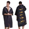 2025 Quick-Dry Hooded Swim Poncho with Zipper - Portable Bathrobe and Beach Towel