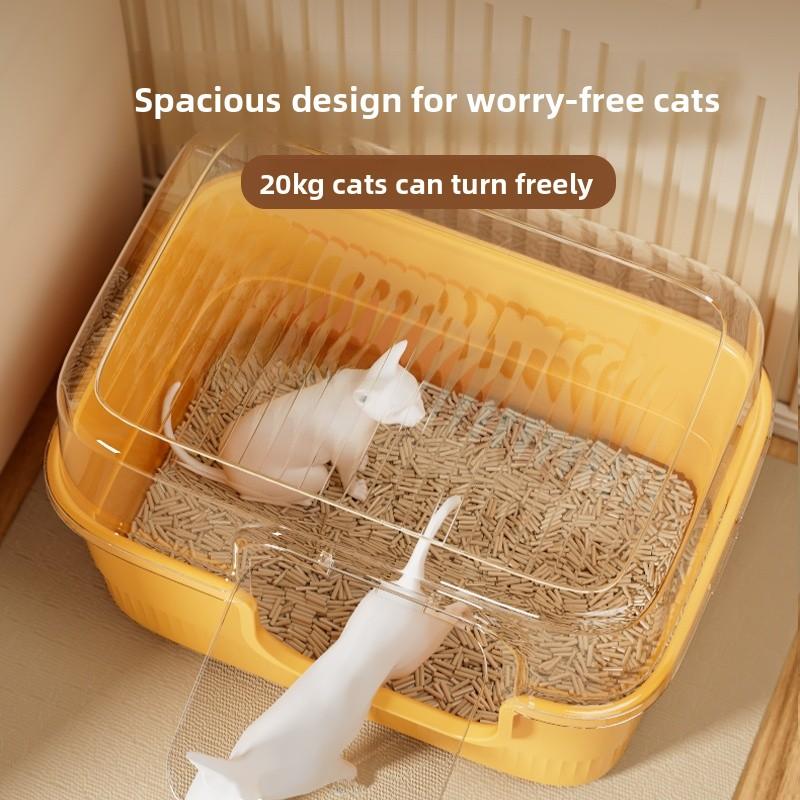 Extrem Große Katzentoilette Vollständig Geschlossen Geruchskontrolle Spritzwassergeschützt Super Saugfähig Sandwanne Kotwanne