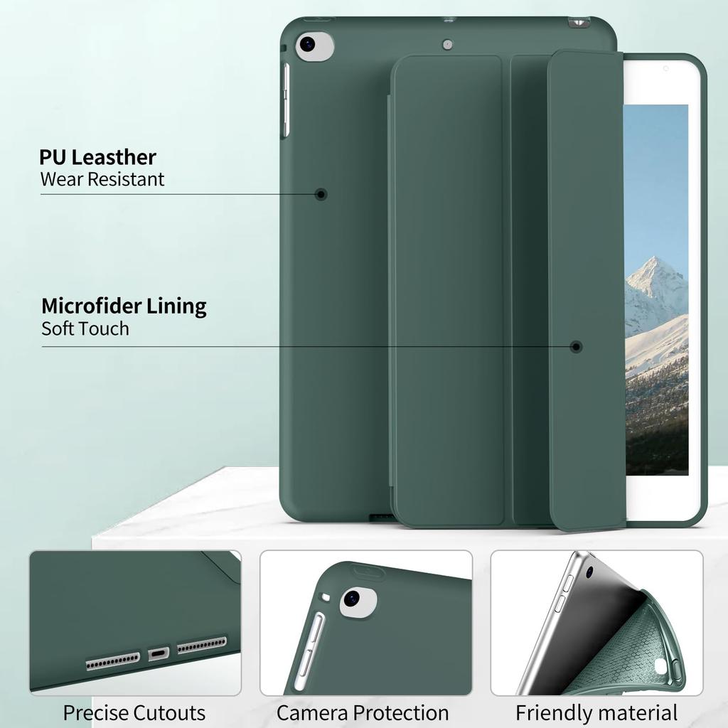 For iPad 9.7 5th/6th/Air1/Air2 Soft Silicone Case,For iPad 9.7 PU Leather Flip Smart Cover For iPad Air 9.7 2013
