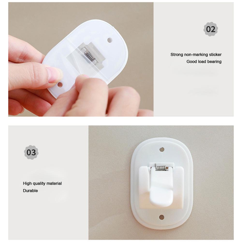 Selbstklebende Gardinenstangenhalterungen, kein Bohren, Gardinenstangenaufhänger, nagelfreie, verstellbare Gardinenstangenhaken für Badezimmer und Küche