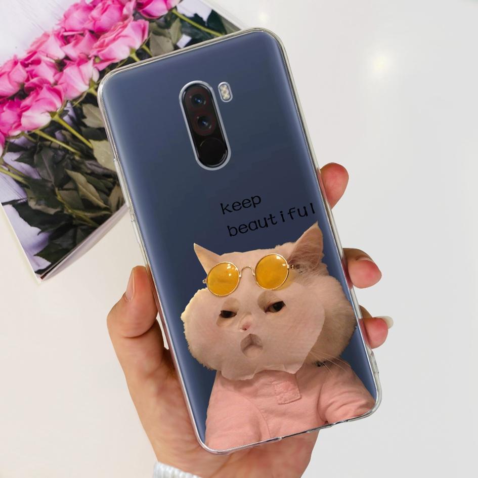 6.81" For Xiaomi Mi Pocophone F1 Case Silicone Back Cover Fashion TPU Phone Case For Xiaomi Poco F1 Cases PocofoneF1 Soft Bumper