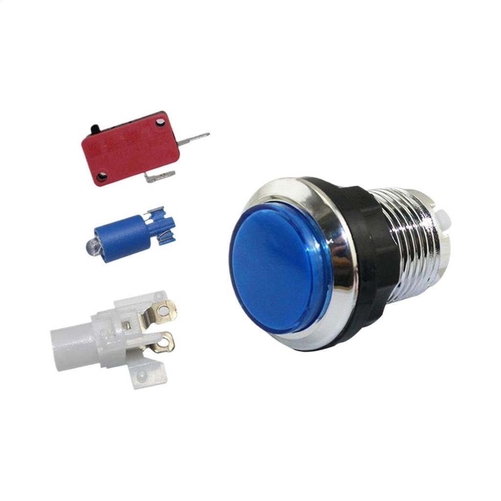 Yazisam Arcade-Spielkonsolen-Taste, Arcade LED-beleuchteter Druckknopf - Kleine runde Tasten