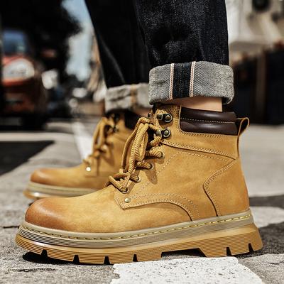 Mode und hohe Qualität 2025 Übergröße neue Retro-Tooling-Stiefel echtes Leder Martin-Stiefel Herren amerikanische Rhabarberstiefel