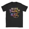 Tie Dye Retired Nurse T Shirts Unisex Unisex Pure Cotton Funny TShirts Crewneck Nurses Day Tees Short Sleeve Clothing Plus Size