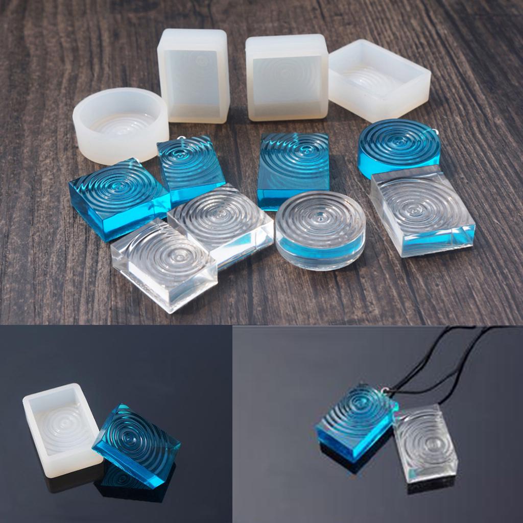 Water Silicone Pendant Mold DIY Resin Jewelry Making Mould 39x30x13mm