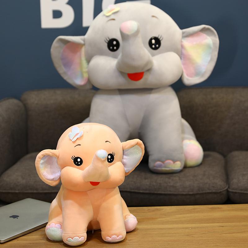Non-Toxic Hot New 40Cm/55Cm Plush Elephant With Cute Giant Ears Soft Stuffed Animals Dolls Sofa Furry Cushion For Kids Children Holiday Gifts