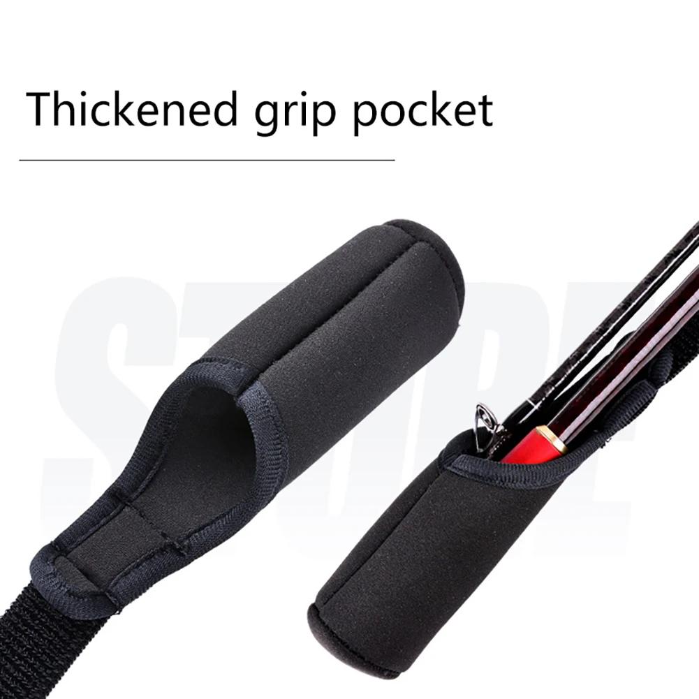 1-5PCS Fishing Rod Socks Srtap Fishing Pole Sleeves Belt Rod Protector Adjustable Rod Cover Protector for Fishing Rod Tube Case