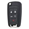 5 Button Folding Flip Remote Key for Chevrolet Camaro Cruze Equinox Impala Spark Sonic Volt 315Mhz/433Mhz ID46 Chip Uncut Blade