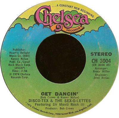 7inch Record DISCO-TEX & THE SEX-O-LETTES - Get Dancin' CH3004 Chelsea Records 1974 US Soul/Funk Used