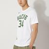 Nike Milwaukee Bucks NBA Logo Print Casual Vintage Crew Neck T-Shirt Men Tops White DR6386-106