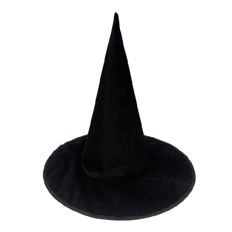 Halloween Wizard Hat Witch Costume Hat 39cm High Pointed Wizard Hat for Women Halloween Cosplay Parties