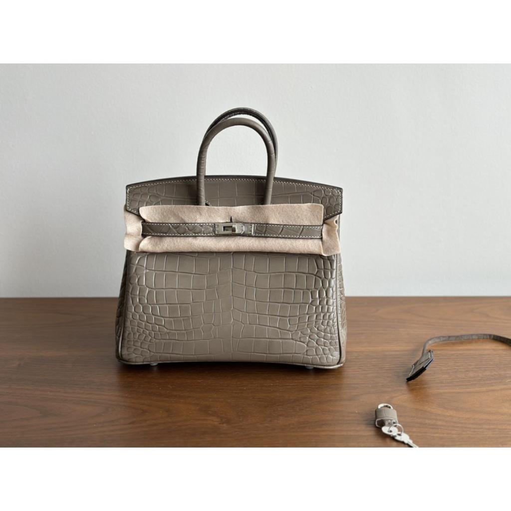 Kazilan 25cm Schrittlänge Platin Krokodillmuster vielseitig klassisch High-End Damenhandtasche