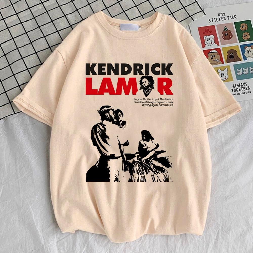 Kendrick Lamar Lammar Shirt Women 80s Streetwear Women Graphic Harajuku Digital Top Tees Grunge Vintage Hip Hop Streetwear
