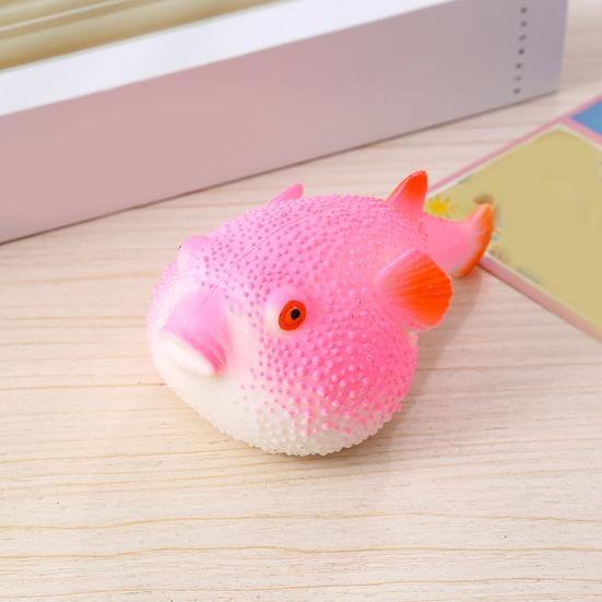 Flour Pufferfish Stress Ball Squeeze Toy Stress Relief Mini Puffer Sensory Toy Home Office Worker Decompression Tool