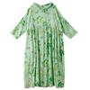 DIMANAF 2025 Summer Women Plus Size Dress Hoodies Floral Basic Casual Loose Long Vintage Pleated Dress Maxi