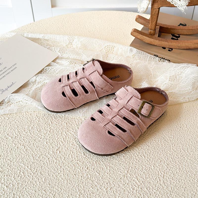 2025 Summer Roman Retro Soft Sole Closed-Toe Slip-On Half Slippers
